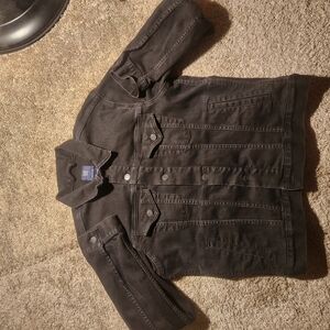 GAP Denim Jacket Black Mens Size Large Western Style/Biker